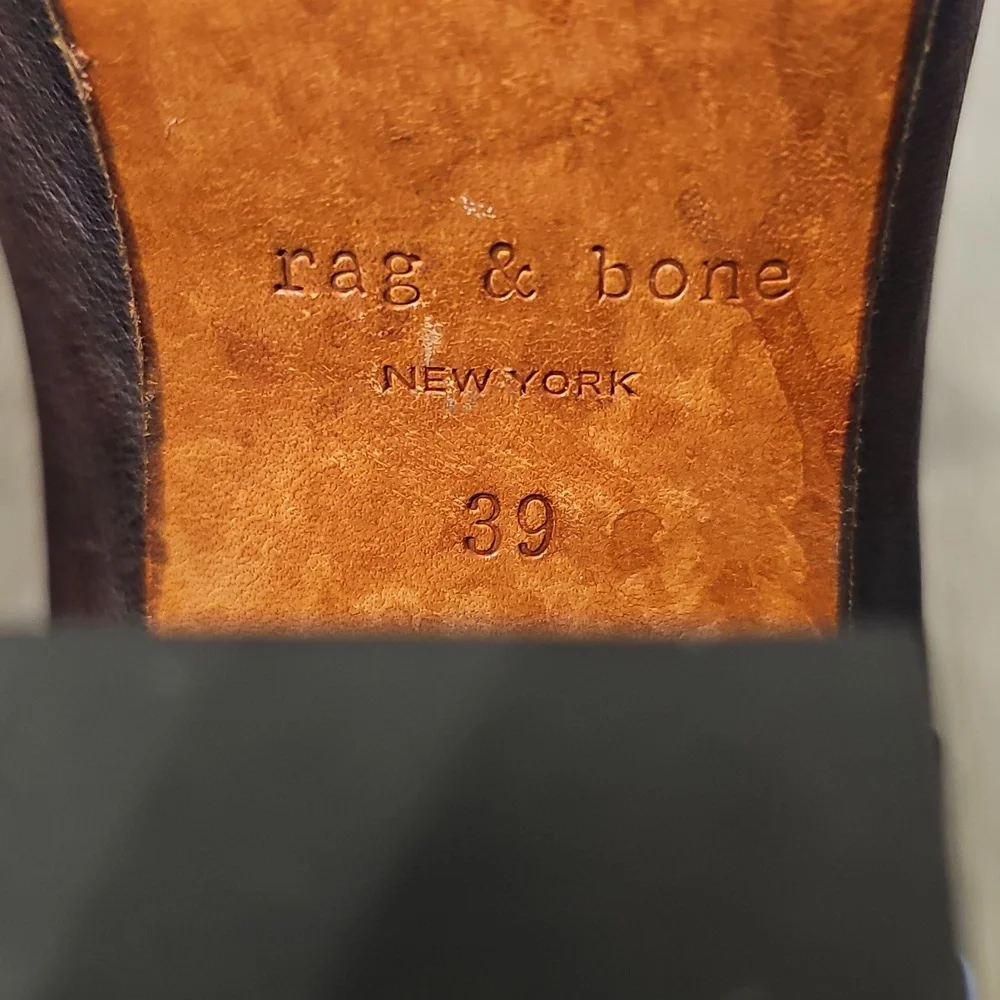 RAG & BONE 39 Brown Leather Newbury Booties as seen on Taylor Swift